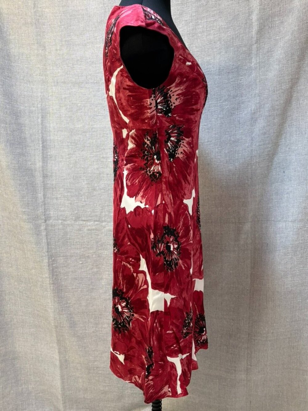 Ann Taylor Silk Poppy Dress Sz 6 - Picture 4 of 8